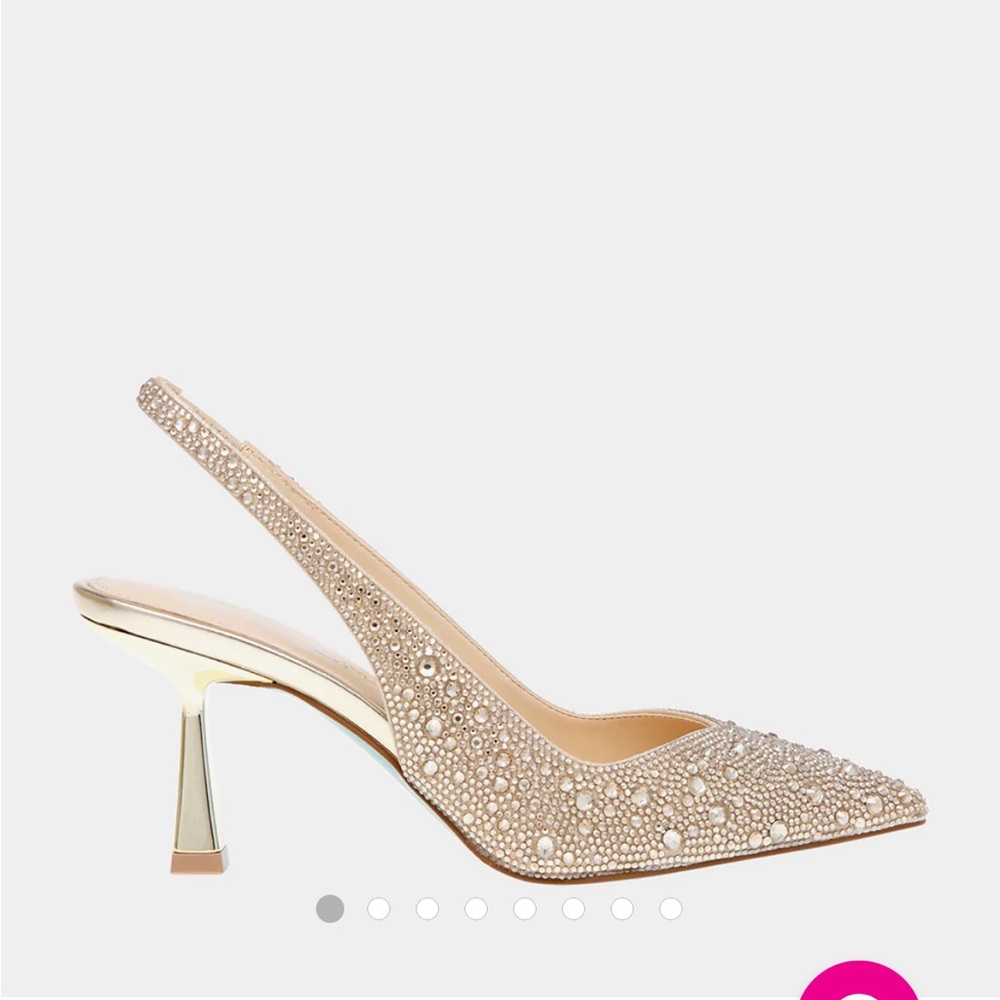 Betsey Johnson Clark Heels - Gold (sparkle, rhinestones)